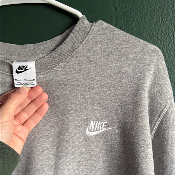 Nike Men's Crewneck Sweater in Light Gray - Picture 2 of 5